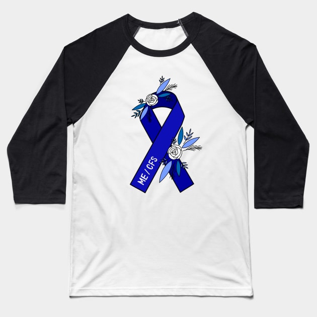 Chronic Fatigue Syndrome Awareness ME/CFS Baseball T-Shirt by Sloth Station